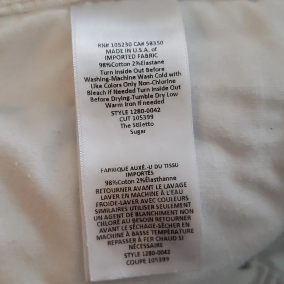 Current/Elliot The Stiletto White Denim Jeans - Picture 14 of 14